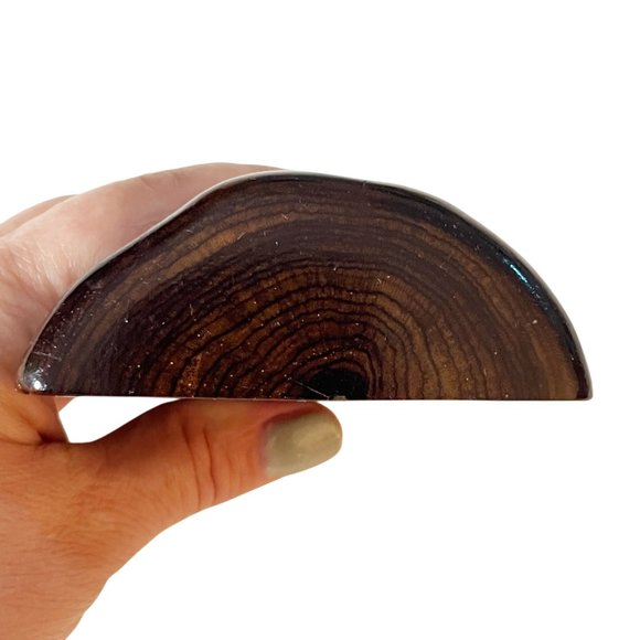 Vintage Hand Carved Pine? Wood Toothpick Holder Signed Marcos C.R. 96 - Picture 4 of 9